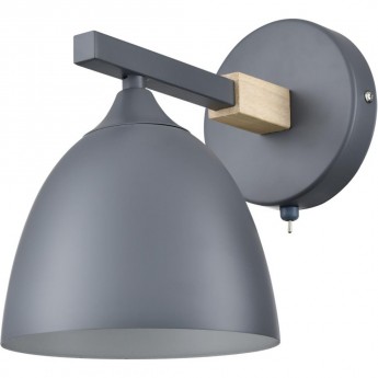 Бра LUMION COLANGE 8096/1W MODERNI LN25 267 Е27 1*60W 220V серый/серый металл, дерево/металл Бра LUMION COLANGE 8096/1W MODERNI LN25 267 Е27 1*60W 220V серый/серый металл, дерево/металл