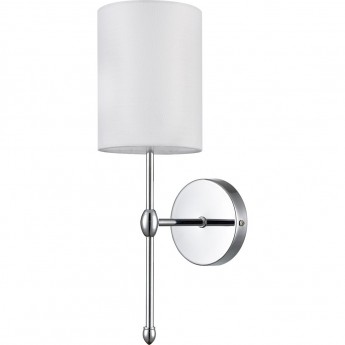 Бра LUMION LATTI 6589/1W CLASSI LN24 E14 1*40W 220V хром/белый, металл/текстиль Бра LUMION LATTI 6589/1W CLASSI LN24 E14 1*40W 220V хром/белый, металл/текстиль
