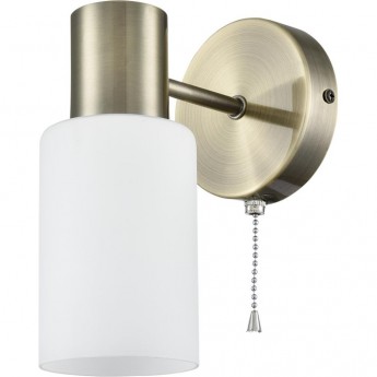 Бра LUMION MAVE 8100/1W COMFI LN25 74 Е14 1*40W 220V бронза/белый металл/стекло Бра LUMION MAVE 8100/1W COMFI LN25 74 Е14 1*40W 220V бронза/белый металл/стекло