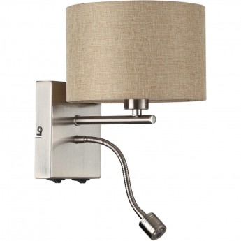 Бра LUMION NIKKI 8250/2W MODERNI LN25 000 Е14 40W+ LED 3W 4000K 220V никель/бежевый, металл/текстиль Бра LUMION NIKKI 8250/2W MODERNI LN25 000 Е14 40W+ LED 3W 4000K 220V никель/бежевый, металл/текстиль