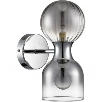 Бра LUMION TAUNA G9 30W + E14 40W 220V 8114/2W MODERNI LN25 хром/дымчатый, металл/стекло Бра LUMION TAUNA G9 30W + E14 40W 220V 8114/2W MODERNI LN25 хром/дымчатый, металл/стекло