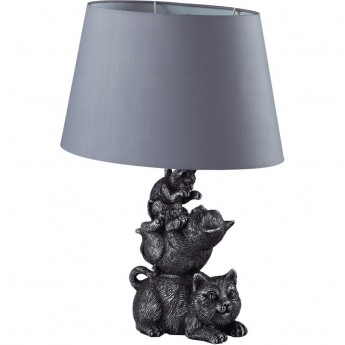 Настольная лампа LUMION CATTY 8128/1T MODERNI LN25 000 E27 1*60W 220V серый, керамика/текстиль Настольная лампа LUMION CATTY 8128/1T MODERNI LN25 000 E27 1*60W 220V серый, керамика/текстиль