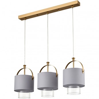 Подвес LUMION JANE 6592/3A MODERNI LN24 E14 3*40W 220V латунь/серый, металл/текстиль, стекло Подвес LUMION JANE 6592/3A MODERNI LN24 E14 3*40W 220V латунь/серый, металл/текстиль, стекло