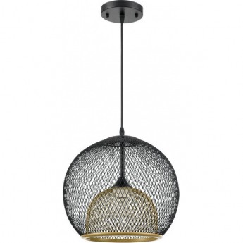 Подвесной светильник LUMION LEONELA 8052/1А SUSPENTIONI LN24 E27 1*60W 220V черный/черный, золото металл/металл Подвесной светильник LUMION LEONELA 8052/1А SUSPENTIONI LN24 E27 1*60W 220V черный/черный, золото металл/металл