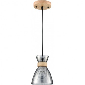 Подвесной светильник LUMION MIRABELA 8050/1А SUSPENTIONI LN24 E27 1*60W 220V дерево/смоки металл/стекло Подвесной светильник LUMION MIRABELA 8050/1А SUSPENTIONI LN24 E27 1*60W 220V дерево/смоки металл/стекло
