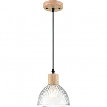 Подвесной светильник LUMION NATANA 8055/1А SUSPENTIONI LN24 E27 1*60W 220V дерево/прозрачный металл/стекло Подвесной светильник LUMION NATANA 8055/1А SUSPENTIONI LN24 E27 1*60W 220V дерево/прозрачный металл/стекло