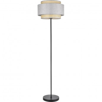Торшер LUMION LAUNA 8043/1F MODERNI LN25 Е27 1*60W 220V черный/серый/бежевый, металл/текстиль/ротанг Торшер LUMION LAUNA 8043/1F MODERNI LN25 Е27 1*60W 220V черный/серый/бежевый, металл/текстиль/ротанг